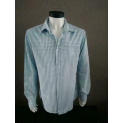 Leuk Mexx overhemd. Blauw Wit geblokt motief. Maat XL.