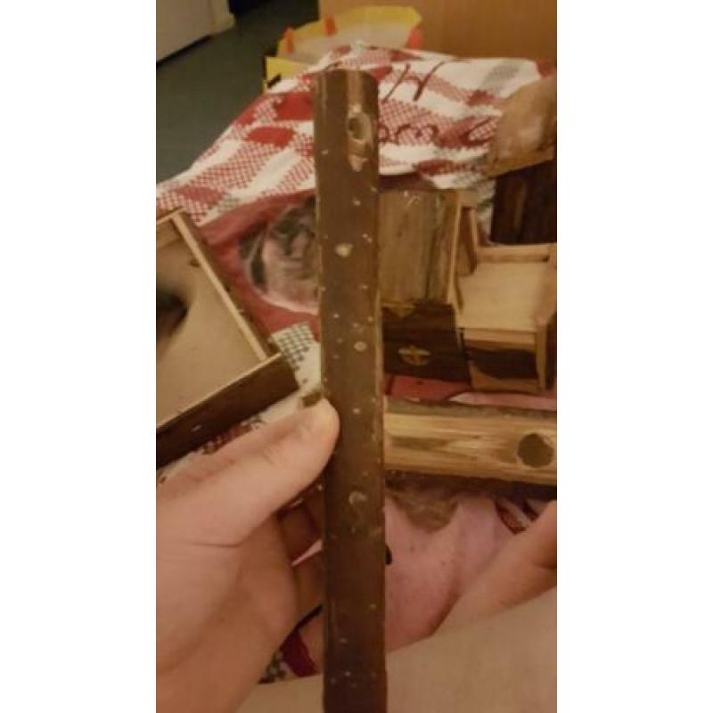 Houten speelgoed enzo voor gerbil muis hamster etc.