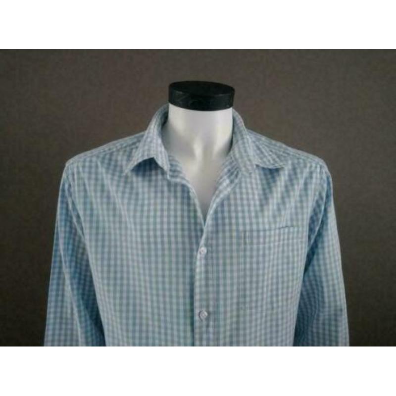 Leuk Mexx overhemd. Blauw Wit geblokt motief. Maat XL.