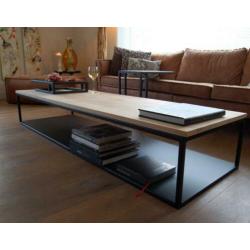 Stalen design salontafel