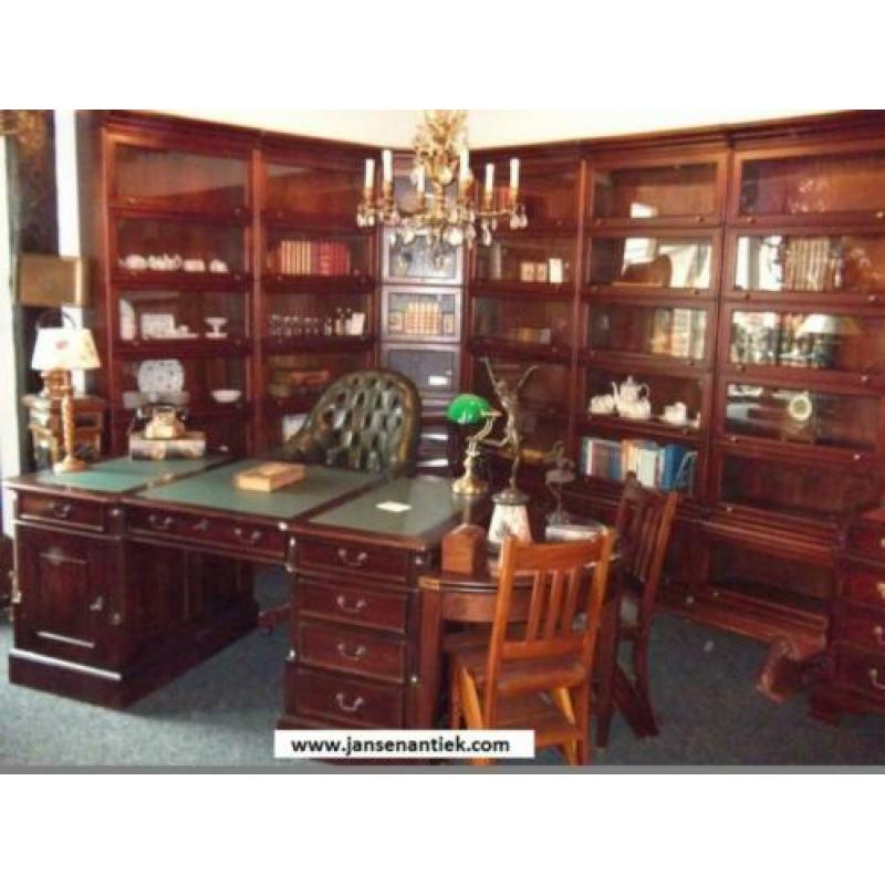 Kijk bureau buro chesterfield mahonie teak nu v.a. €454,55