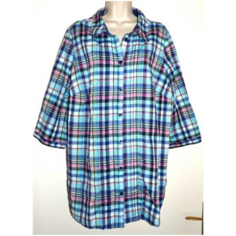 Canda geblokte blouse maat 48/50 (XXL)