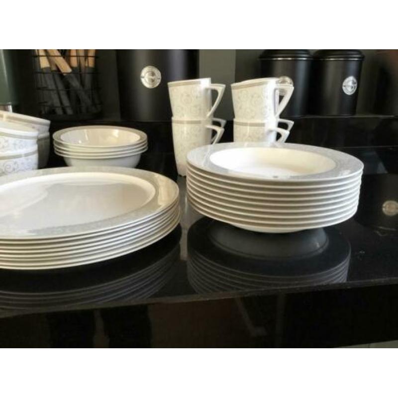 Mepal damast zeer complete melamine serviesset