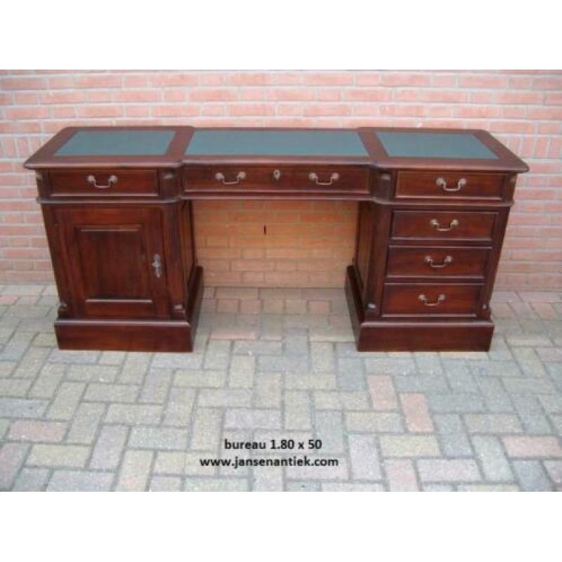 Kijk bureau buro chesterfield mahonie teak nu v.a. €454,55