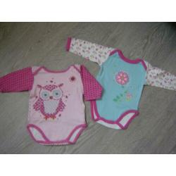 rompers 50/56, 56, 56/62 : 8 stuks