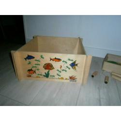 Houten Visspel in originele kist