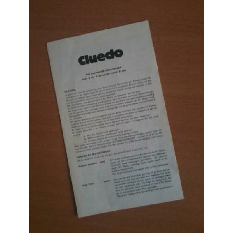 Cluedo (MOOIE STAAT!) klassieke jaren '80-editie (Clipper)