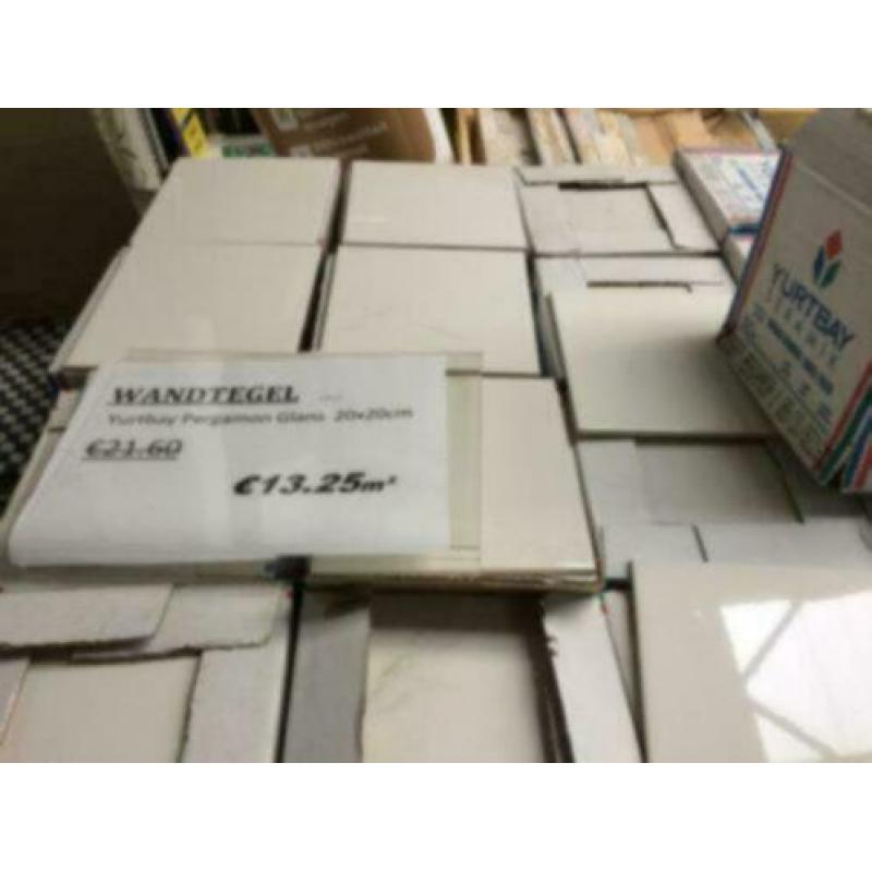 RESTPARTIJ,wandtegels1-ste keus20x20cm glans €13.25 INCLBTW