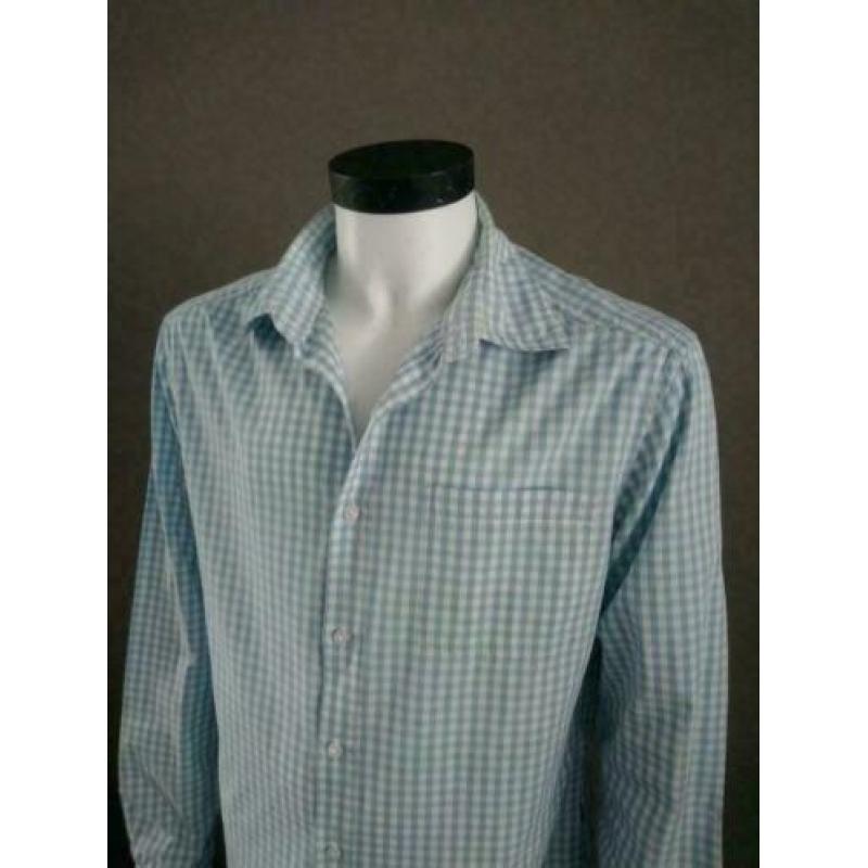 Leuk Mexx overhemd. Blauw Wit geblokt motief. Maat XL.