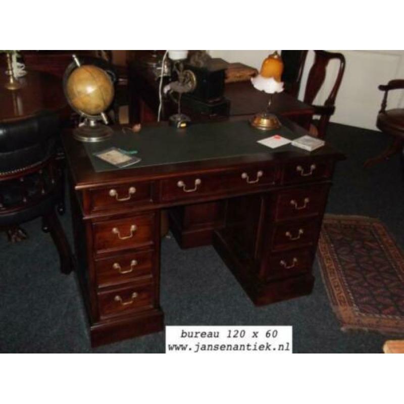 Kijk bureau buro chesterfield mahonie teak nu v.a. €454,55