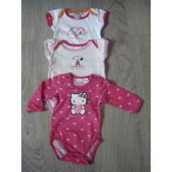 rompers 50/56, 56, 56/62 : 8 stuks