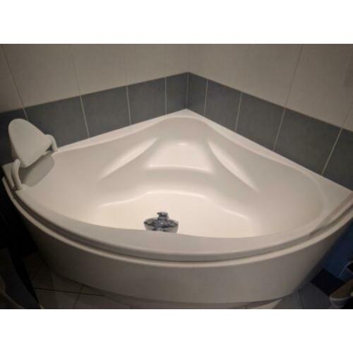 Edelweiss/mat wit hoekbad 140x140 zgan