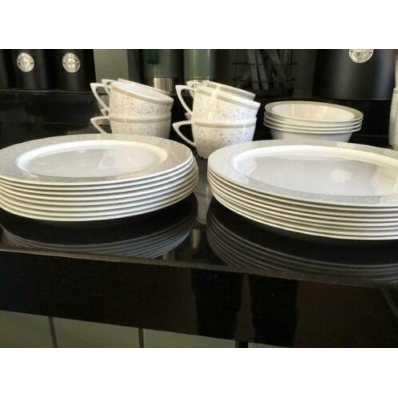 Mepal damast zeer complete melamine serviesset