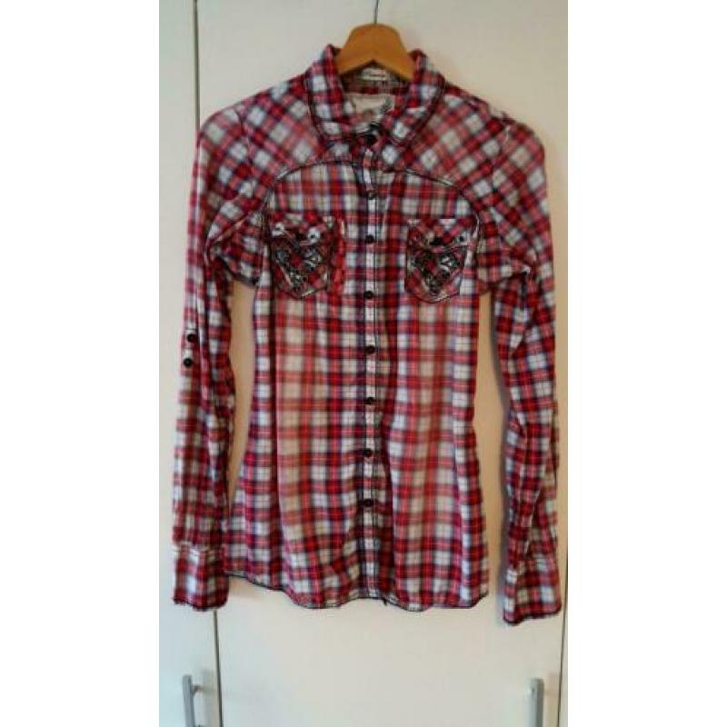 Apart geruite blouse