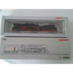 Märklin 37885 stoomloc met getrokken tender BR 045 van de DB