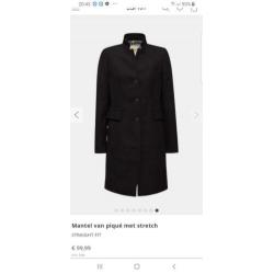 Nieuwe zwarte Esprit dames mantel 36/38