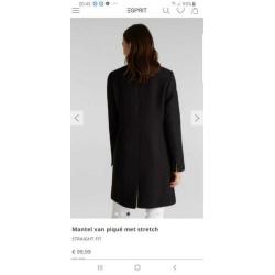 Nieuwe zwarte Esprit dames mantel 36/38