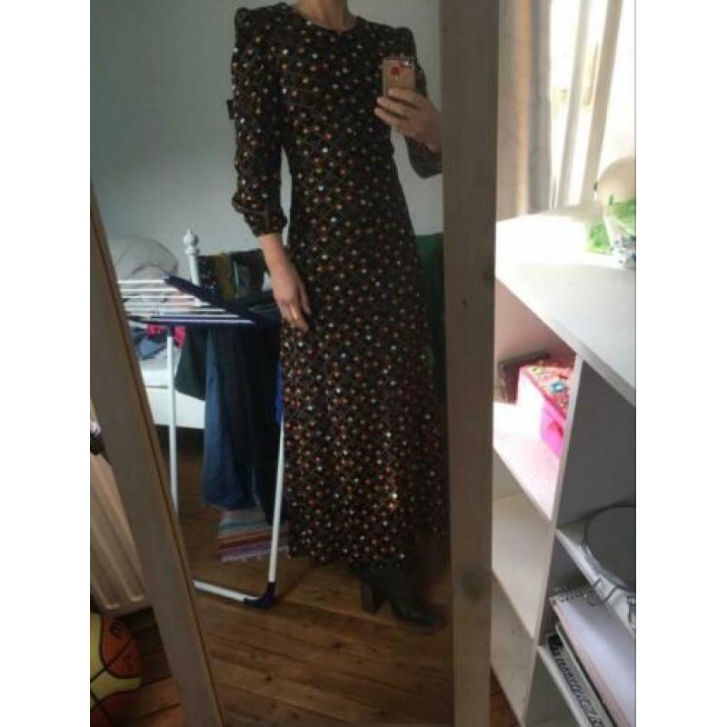 Vintage jaren 70 maxi jurk maat 32-34