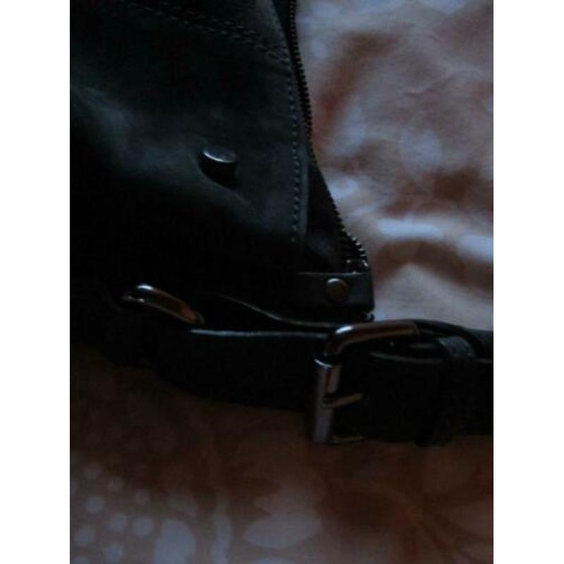 Donker Blauwe Leren Tas. Nieuw.