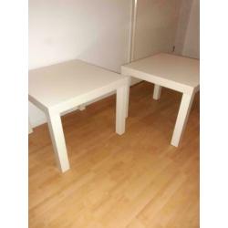 2 stuks Ikea Lack, bijzettafel. 55 X 55 Cm.
