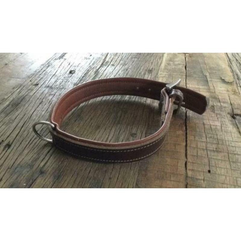 Leren hondenhalsband bruin