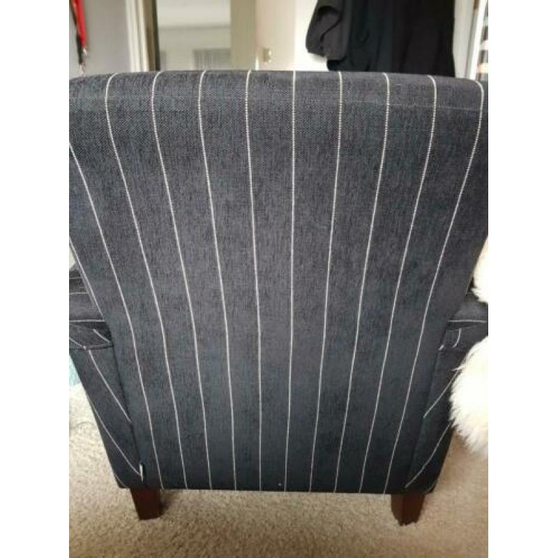 2 mooie gestreept fauteuils stoelen