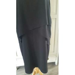 MISS ETAM zwarte jurk met lagen maat 48