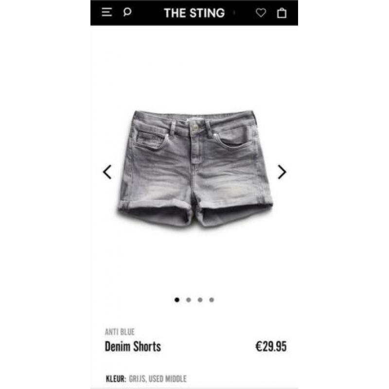 Jeans short korte broek Anti Blue, maat S