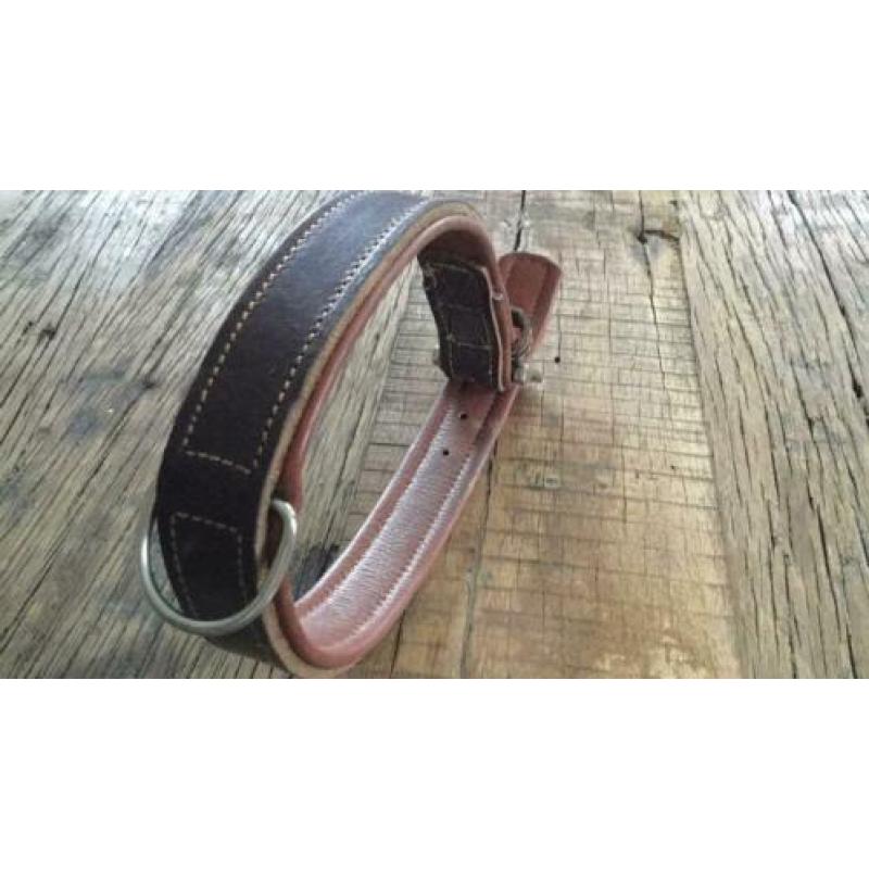 Leren hondenhalsband bruin