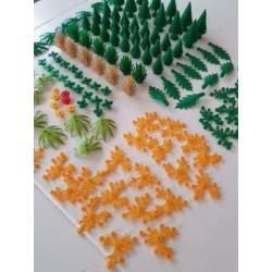 LEGO partij nieuwe bomen en struiken bladeren 139 stuks