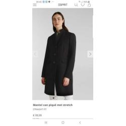 Nieuwe zwarte Esprit dames mantel 36/38