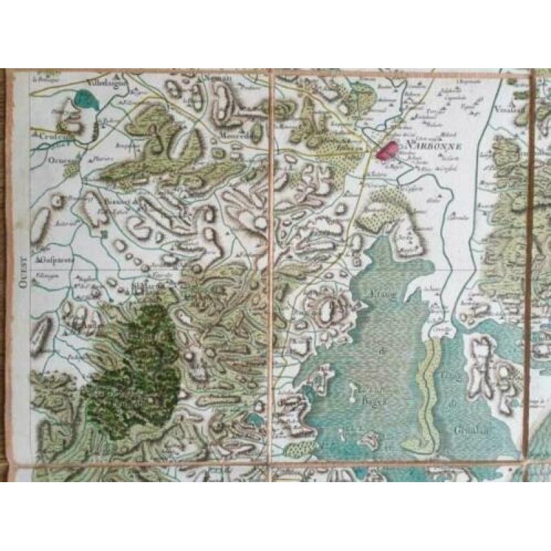 Cassini kaart Nr 58 Narbonne anno 1777 Frankrijk