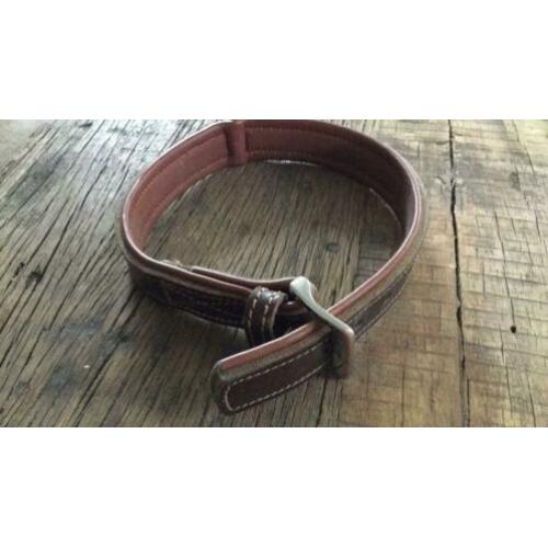 Leren hondenhalsband bruin
