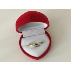 14 karaat gouden dames ring / rij ring 45 x briljant 17,5
