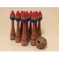 Antiek houten kegelspel img's