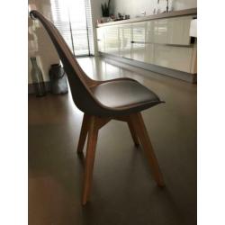 Eettafel stoelen 6 stuks grijs