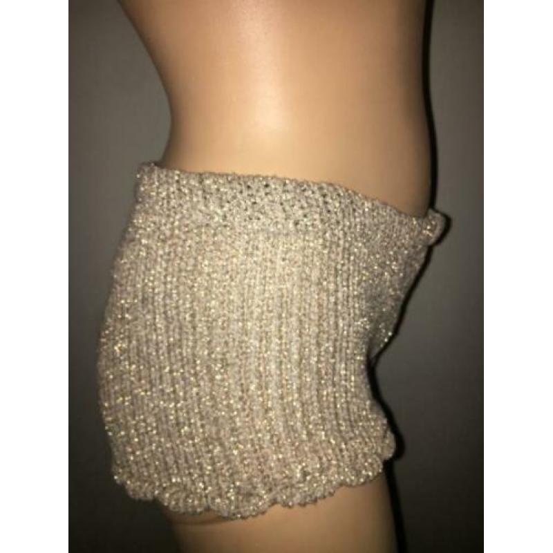 Kontatto korte broek shorts goud goudkleurig gehaakt maat S