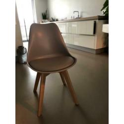 Eettafel stoelen 6 stuks grijs