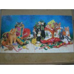 no 2565 - jigsaw cowboy kittens puzzel 500 stukjes