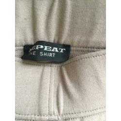 Repeat nieuwe zand/licht taupe broek stretch tregging mt 38