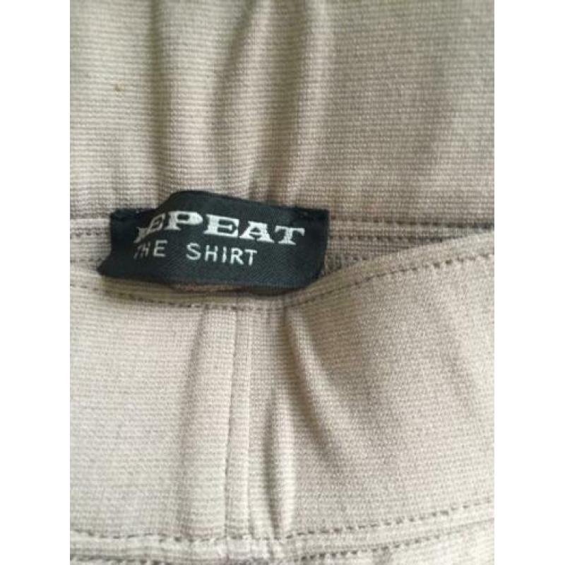 Repeat nieuwe zand/licht taupe broek stretch tregging mt 38