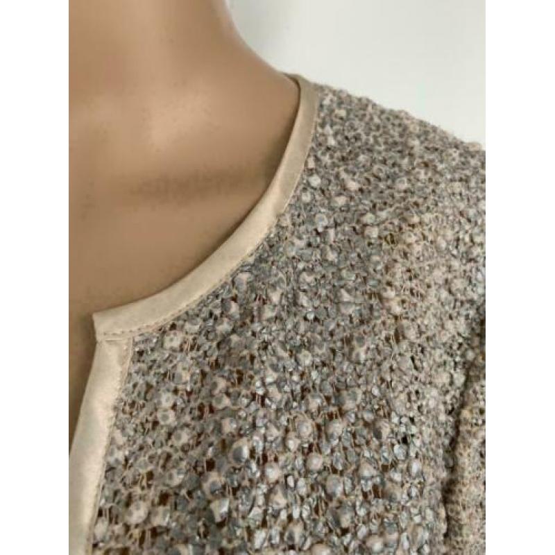 D990 SOMMERMANN maat L=42/44 vest vestje beige/grijs