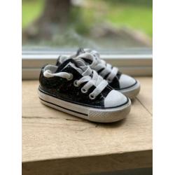 Converse All Stars mt 19 - zwart glitter