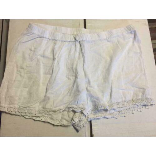 Wit zomer korte broek, maat; l/xl