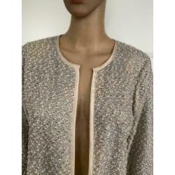 D990 SOMMERMANN maat L=42/44 vest vestje beige/grijs