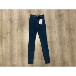 Blauwe high waist skinny jeans jegging van Zara