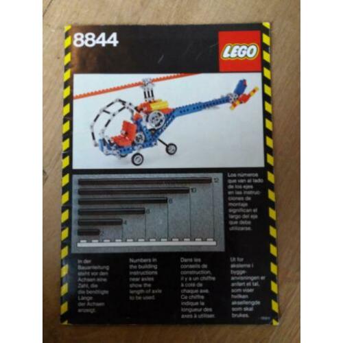 Technisch Lego helikopter nr. 8844 Vintage uit 1981
