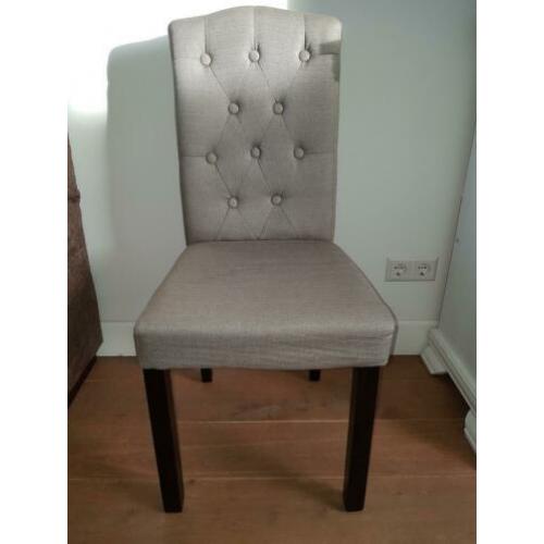6 beige eetkamerstoelen