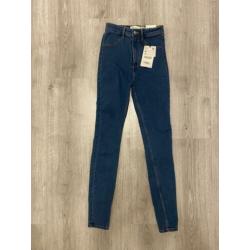 Blauwe high waist skinny jeans jegging van Zara