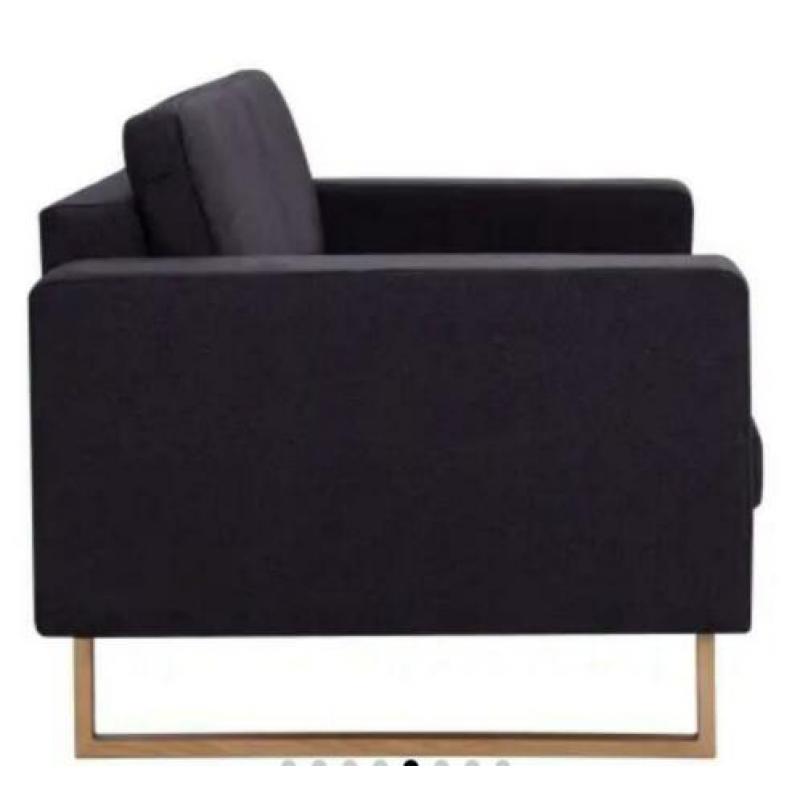 zwarte moderne driezits bank